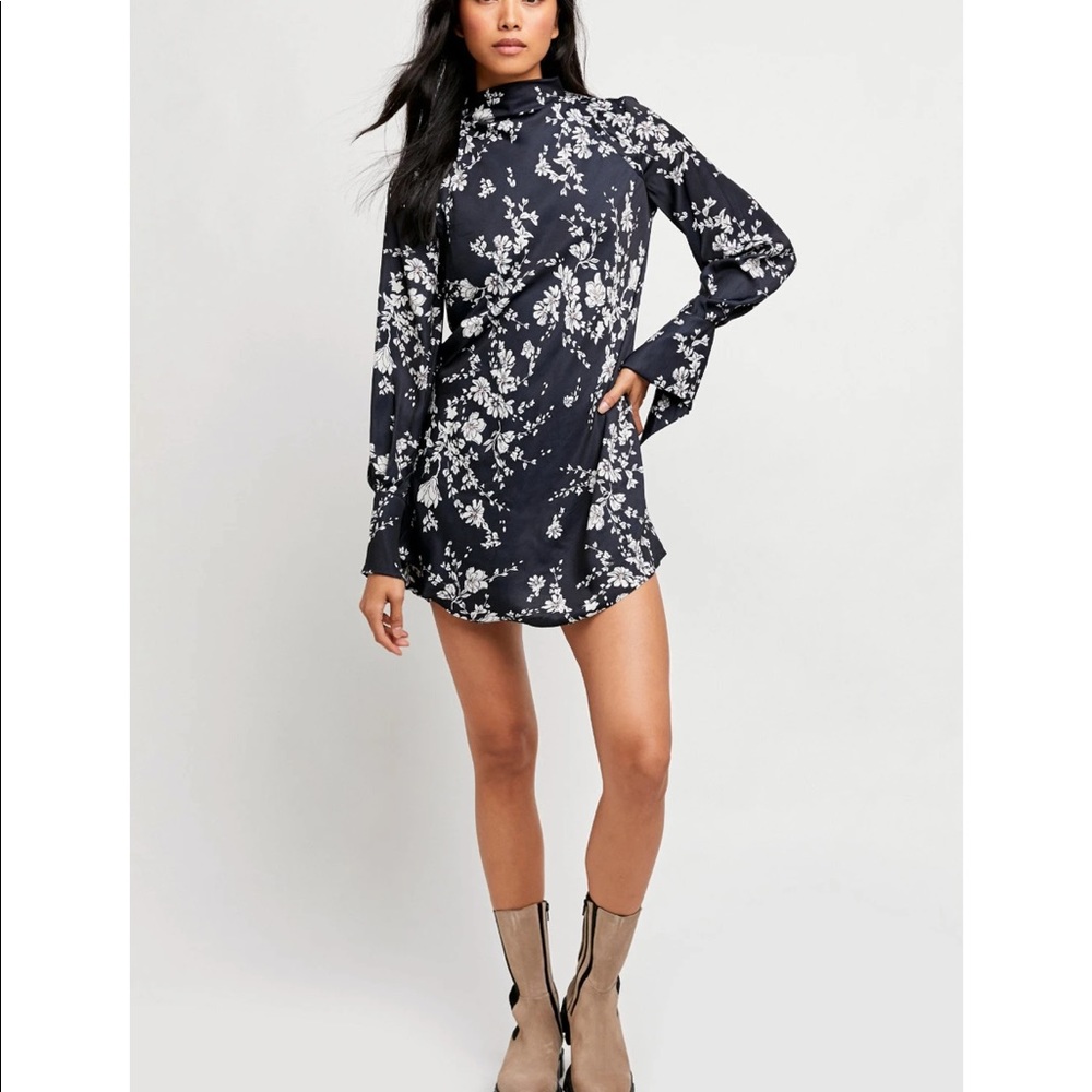 Free People Aries Mini Dress Black